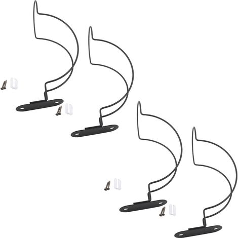 Support Casque Noir Métal Forte Charge Gain de Place Mural – Porte Casques Chapeaux Rangement Présentation 4pcs (1/4)