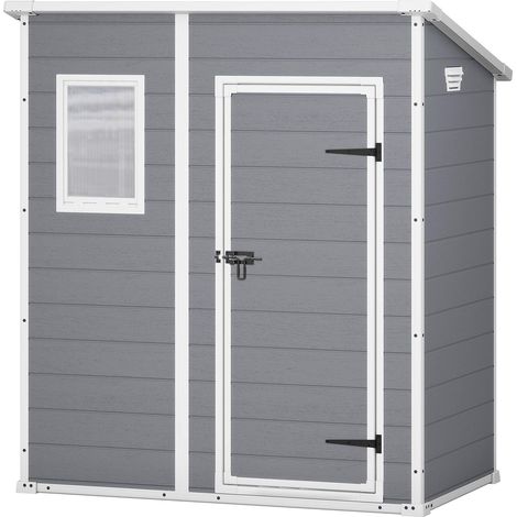 Keter - Casetta Manor Pent 6 X 4 Grigia in Resina 183 X 111 X 200 Cm (1/4)