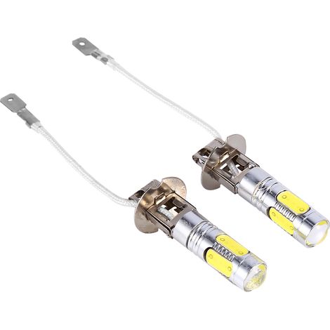 2x Superhelle H3 COB LED-Lampen, weißes Tagfahrlicht, Nebelscheinwerfer, Bremslicht, Blinker, DRL-Autolampe (1/5)