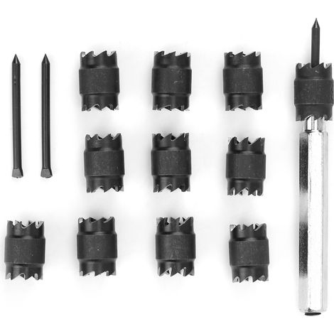 Jeu de coupe-soudure par points 3/8, en acier rapide, embout rotatif pour enlever les soudures par points, outil électrique double face (1/5)