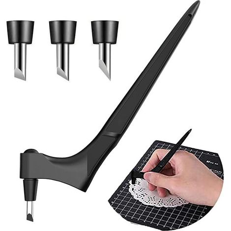 Outils de Coupe Artisanaux, Couteau pour Loisirs Créatifs, Massicots à Lame Rotative, Craft Cutting Tools, Couteau d'Artisanat Rotative À 360 Degrés (1/5)