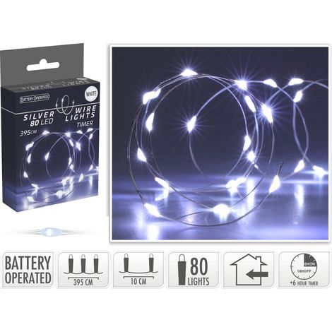 LUCI DI NATALE LED, 395CM, 80 LED, BIANCO FREDDO, NATALE, LUCI DI NATALE