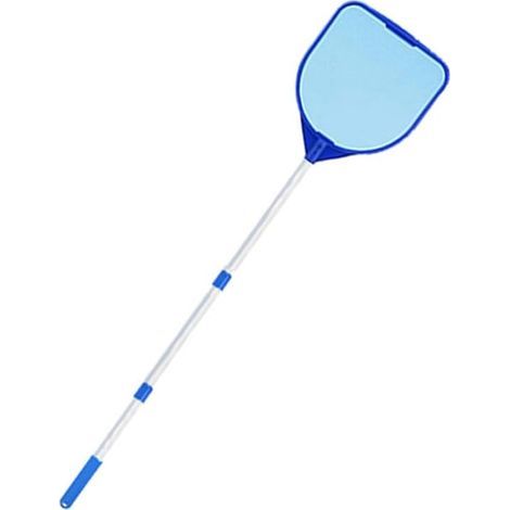 Oberflächenskimmer für Schwimmbecken, Bodenskimmer mit Teleskopstiel, Poolnetz, Laubkescher, Reinigungsset für Whirlpools, Springbrunnen, Teiche, dreiteilige Teleskopstange - (1/5)