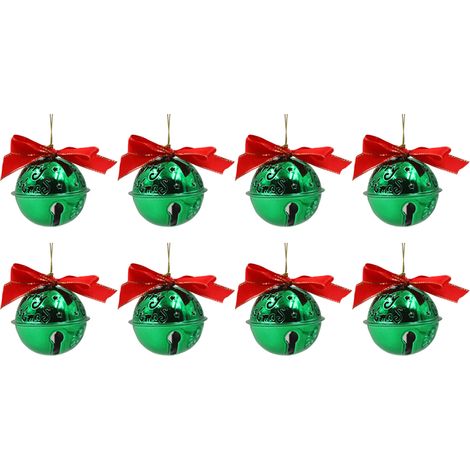 Campana Decorativa Redonda - Hierro Pintado - Para Navidad Fiesta Hogar Manualidades - Set De 8 Unidades (1/5)