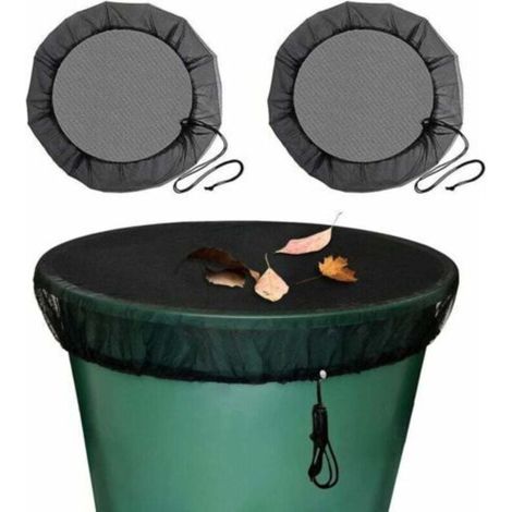 Pair ZVD- 2 Pcs Filet pour Citerne de Pluie, Filet de Protection pour Tonneau de Pluie avec Cordon de Serrage, Filet de Protection Réglable, Protection Contre Les Moustiques et Les Feuilles YDbEBWNM7 (1/4)