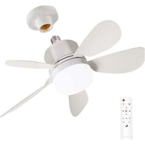 Ventilateur de plafond - Lampe LED à économie d'énergie Silencieux, luminosité réglable, avec télécommande, adapté au bureau, au restaurant ou à la maison (1/3)