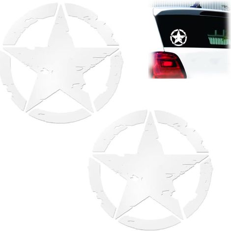 Autocollant de capot moteur, tous les autocollants de voiture SUV avec graphiques de voiture, vinyle universel imperméable pour porte de coffre de voiture, 15  15 cm (2 pièces)