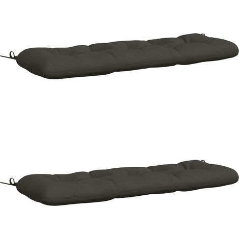 Coussins de banc 2 pièces VIANEN 100 % polyester Anthracite – aménagement extérieur (1/5)