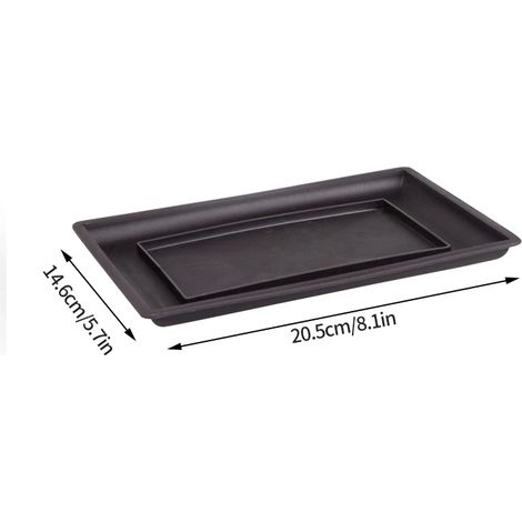 (Plateau L) Pots de fleurs rectangulaires imitation terre cuite violette pour plantes, jardin extérieur, aménagement paysager, pots à bonsaï pour plantes (1/4)