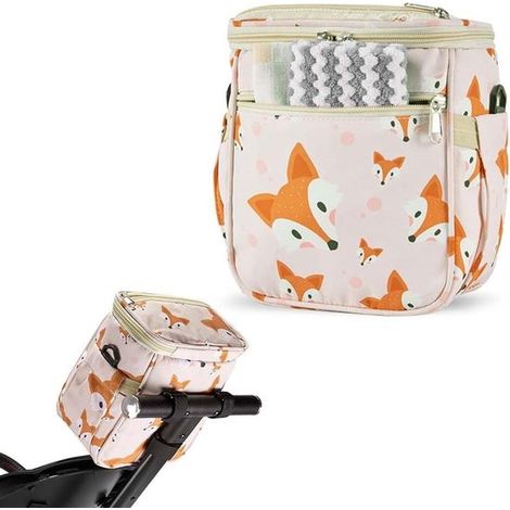 Bolsa para manillar infantil - Cesta delantera para bicicleta - Ciclismo y senderismo - Material Oxford impermeable - 21 x 18 x 12 cm (1/5)