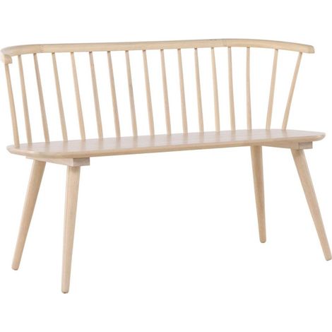 Banc Design en Bois "Bobby" 120cm Naturel (1/5)