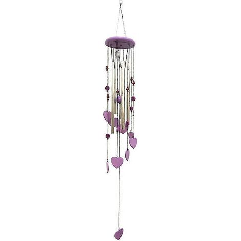 Carillon éolien en métal pour l'intérieur et l'extérieur, 5 tubes - élément décoratif pour la maison et le jardin (1/4)