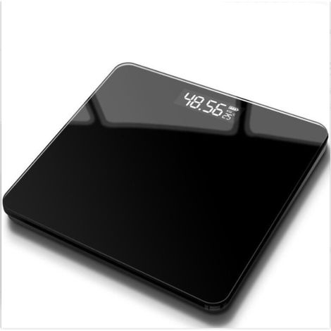 Noir Balance Pese Personne Électronique, Pese Personnes de Haute Précision avec Affichage par LED, Design Fin, poids Max. 180 kg, Précision de 50 g (1/4)