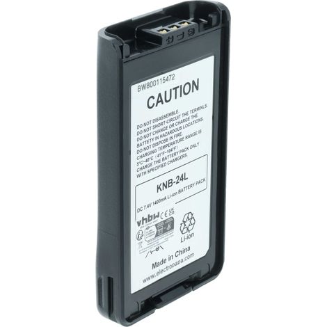 vhbw Akku Ersatz für Kenwood KNB-57L für Funkgerät, Walkie Talkie (1400mAh, 7,4V, Li-Ion)