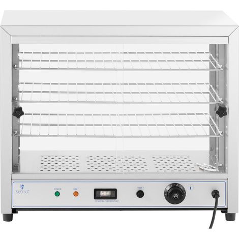 Vitrine chauffante présentoir chauffant de maintien au chaud à poser (1 000 watts, 30 - 85 °c, 3 grilles de 56,6 x 30 cm) (1/5)