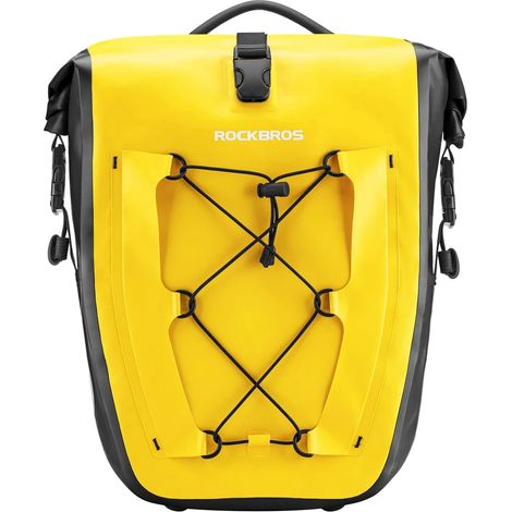 Borsa laterale impermeabile per bicicletta 25-32L - gialla (1/5)