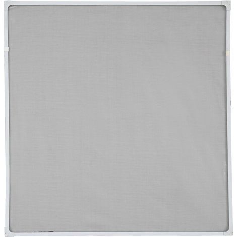 Moustiquaire Magnétique pour Fenêtre - 130 x 150 cm - Cadre PVC Blanc - Maille en Fibre de Verre Grise - Découpable et Ajustable - Mod. MM02