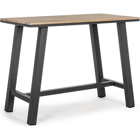 TAVOLO BAR SKIPPER NATURALE ANTRACITE CM.131X73 BIZZOTTO (1/5)