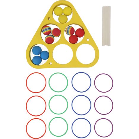 Jeu de lancer d'anneaux pour piscine, jouet flottant en mousse EVA avec balles pour enfants et adultes, sports aquatiques et fêtes en plein air (1/5)
