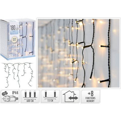 CORTINA ILUMINACION 180 LEDS CALIDA -