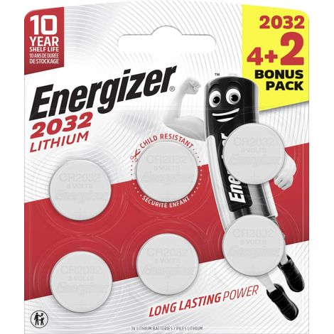 Energizer Knopfzelle CR2032 3 V 6 St. 240 mAh Lithium CR2032 4+2 (1/3)