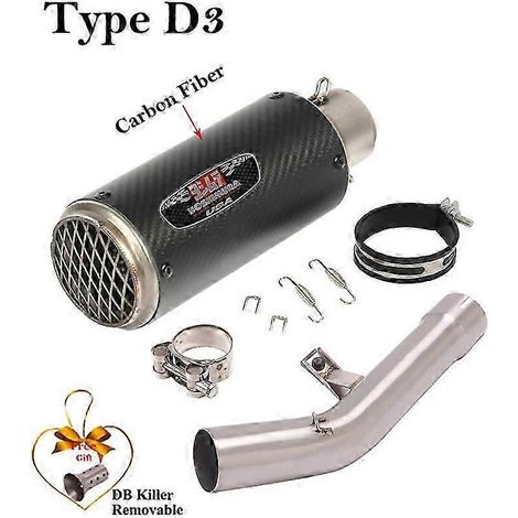 Système d'échappement pour moto Suzuki GSF650 GSF1250 GSX650F GSF 650 1250 GSX 650F 2007 - 2018 : silencieux DB Killer, tuyau d'échappement (type D3) (1/5)