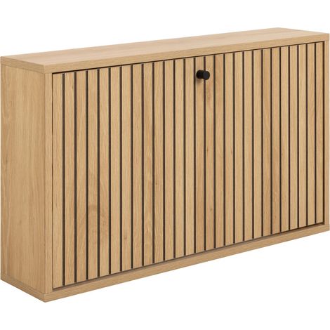 Meuble à chaussures bois MDF – Dimensions 71,6x17x43 cm – 1 porte basculante – Charge max 20 kg – Bois certifié FSC – Toilinux
