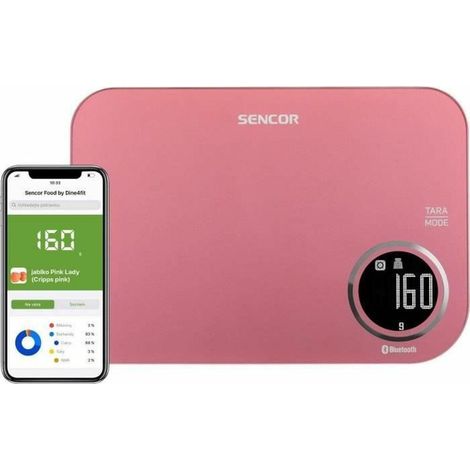 Sencor SKS 7074RD báscula de cocina rosa precisa 5 kg