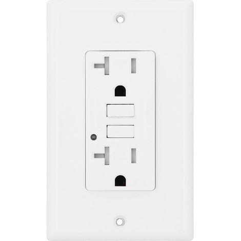 Prise GFCI LD-3008B, certifiée ETL, cache mural décoratif en ABS, 125 V CA (1/5)