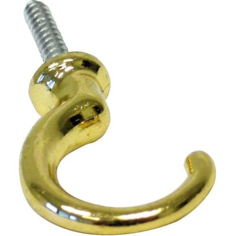 100PZ GANCIO A MURO PER TENDAGGI ORO LUCIDO  mm. 35x14 (tipo B)