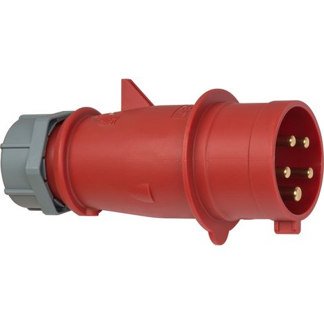 Brennenstuhl 1081320 Spina Invertitore di Fase, CEE 400 V/32 A IP 44, Rosso (1/5)