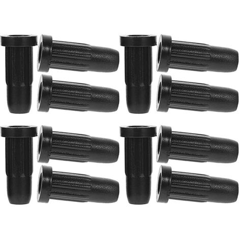 Protection pour roulettes Pivotantes de Chaise, Lot de 12, Noir Plastique, Effet Silencieux, Usage Maison et Librairie, Capuchons pour Tige de Fixation (1/5)