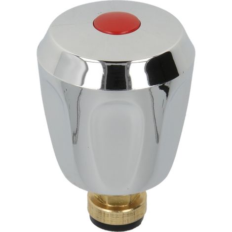 Tête sanitaire 3/8’’ chromée avec poignée électronique - rouge
