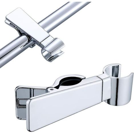 Support de douchette, support de douche 18-25 mm, support de douche, support de pommeau de douche, support de pommeau de douche réglable, installation sans perçage, support de pommeau de douche chromé