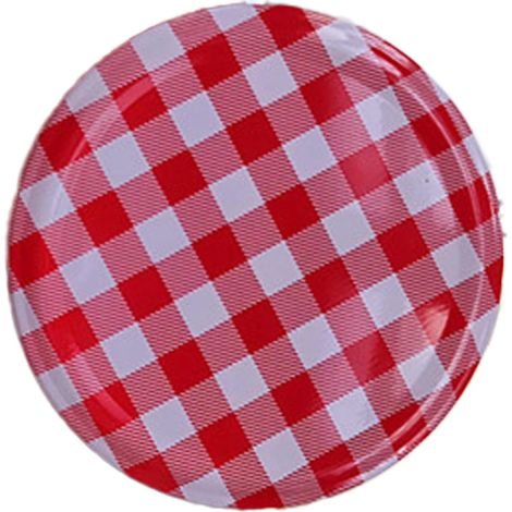Saijer Lot de 56 couvercles Twist Off 82 mm - Rouge - Réutilisables et lavables en machine (1/2)