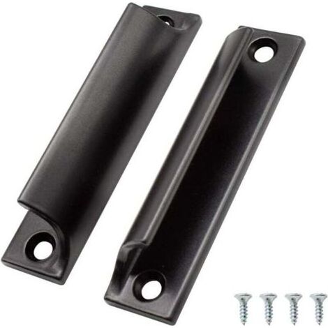 Pièces Poignée de Porte Coulissante, Aluminium Poignée Meuble, Poignee de Meuble Cuisine Noir, Disponible pour Portes de Balcon, Portes Coulissantes, Tiroirs (1/4)