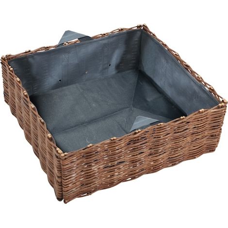Carré Potager en Osier - Dimensions L.80xl.80xH.20 cm Jany