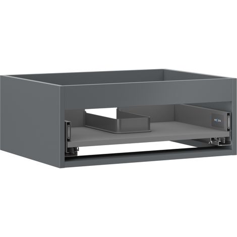 Mexen Box-A corps de meuble sous lavabo 60 cm, 1 tiroir, gris mat - 91AX0-0600-235-1-66 (1/4)