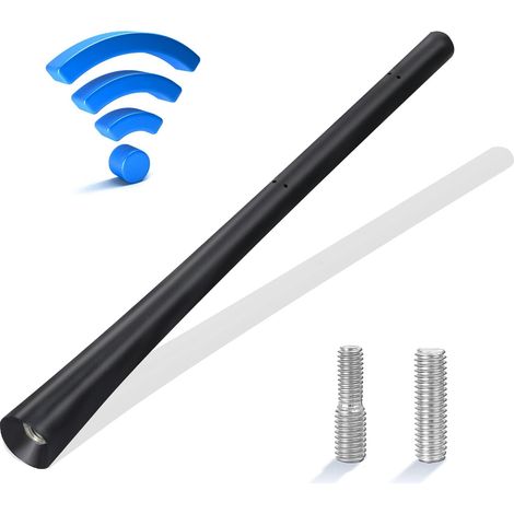 Antenne universelle de remplacement pour voiture, antenne de toit AM/FM/DAB, tige de signalisation, vis M5 et M6, 18 cm (7 pouces), noire (1/5)