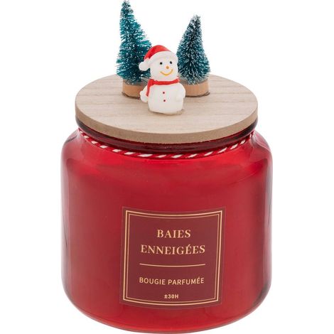 Candela profumata con coperchio decorato 330g assortiti - Feeric lights & christmas