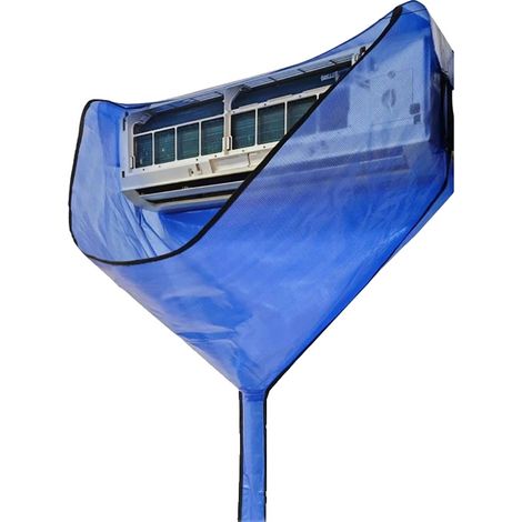 Copertura per condizionatore, kit di pulizia, protezione durevole, copertura blu (1/2)