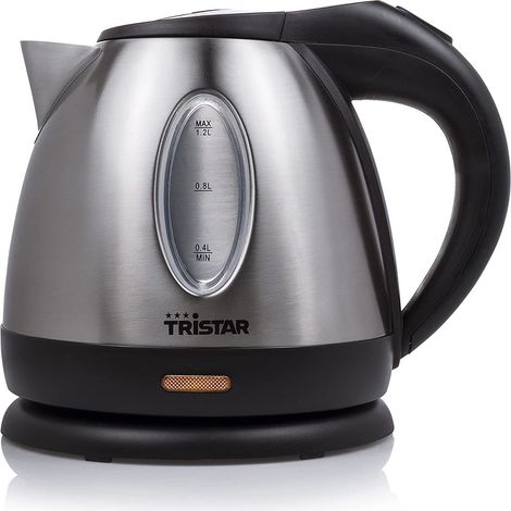 Tristar WK-1323 Bollitore Elettrico, 2000 W, 1.2 Litri, Acciaio Inossidabile, Multicolore (1/5)