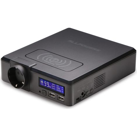 Tragbares Kraftwerk, Solargenerator, Batterie, mobiler Stromspeicher, mobiler Energiespeicher für Camping, Handy, Laptop, Reisen, Wohnmobil, 200 W, 154 Wh, ALLPOWERS ALLPOWERS S300