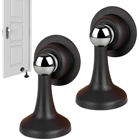 Support magnétique pour porte – Lot de 2 fixations magnétiques autocollantes Adhésif pour abri de jardin, garage, salle de bain, hôtel, chambre, appartement, salon, résidence, bureau (1/5)