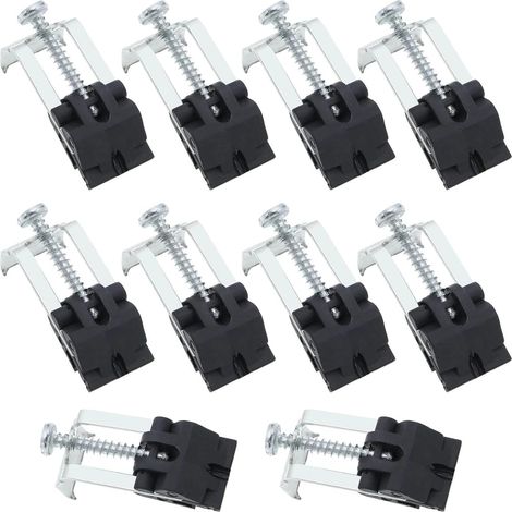 10 Stück Einbau-Spülbeckenklammern – Robustes Befestigungsset für Küchen-/Waschbecken – Verstellbarer Winkel, einfache Montage – Langlebiger Stahl (Universal)