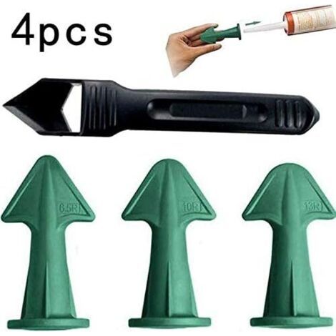 Ensemble de 4 pièces de grattoir à colle, colle à verre, grattoir d'angle, bel outil de couture, grattoir d'angle interne