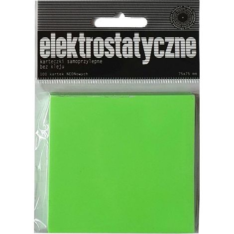 Billetes electrost谩ticos de 75x75 mm, 100K, color verde.