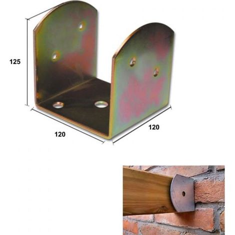 Piastre Staffe montaggio travi Art. 837 - mm 120x120xH124 - spes. 3 mm. 4 Pz (1/4)