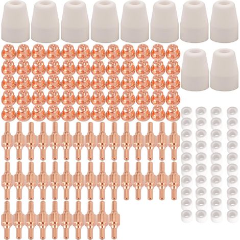Lot de 150 électrodes de buse de découpeur plasma 40A PT-31 pour CUT-40 CUT-50D CT-312 LG40