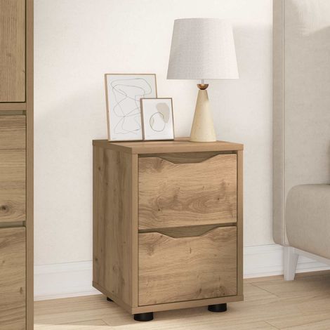 vidaXL Bedside Table Artisan Oak 30.5 x 30 x 43 cm Engineered Wood (1/5)